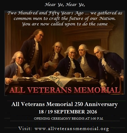Founding Fathers painting for veterans memorial event.